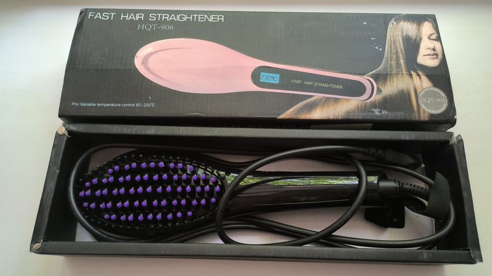 Щётка для выпрямления волос Fast Hair Straightener с терморегулятором
