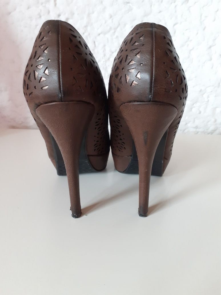 Szpilki r 38 buty na obcasie, czółenka na platformie, półbuty