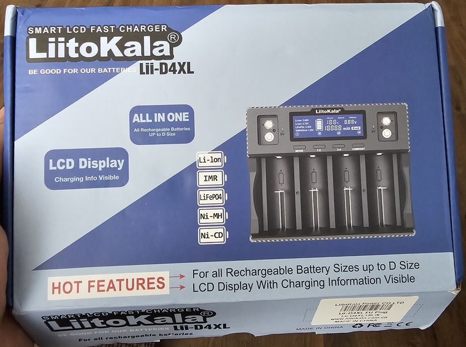 LiitoKala зарядний для акумуляторів 18650 Li-Ion LiFePo4i
