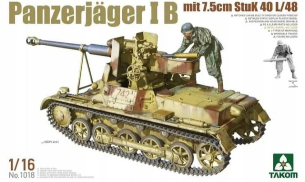 Czołg Panzerjager IB mit 7.5cm StuK 40 L/48 model 1:16 Takom 1018