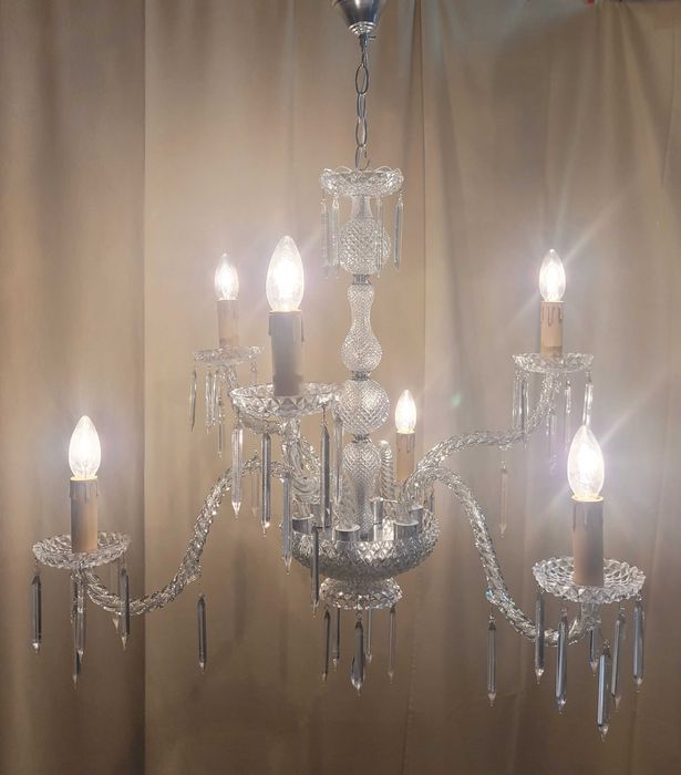 Candeeiro lustre em vidro