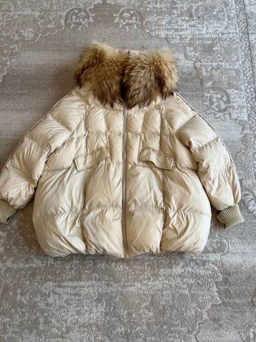 Пуховик курточка натуральне хутро