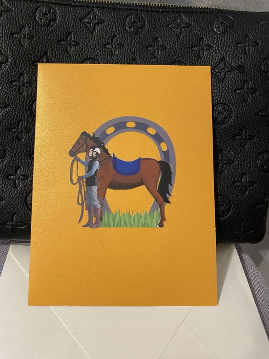 Колекційна листівка для любителів коней, вершників та жокеїв