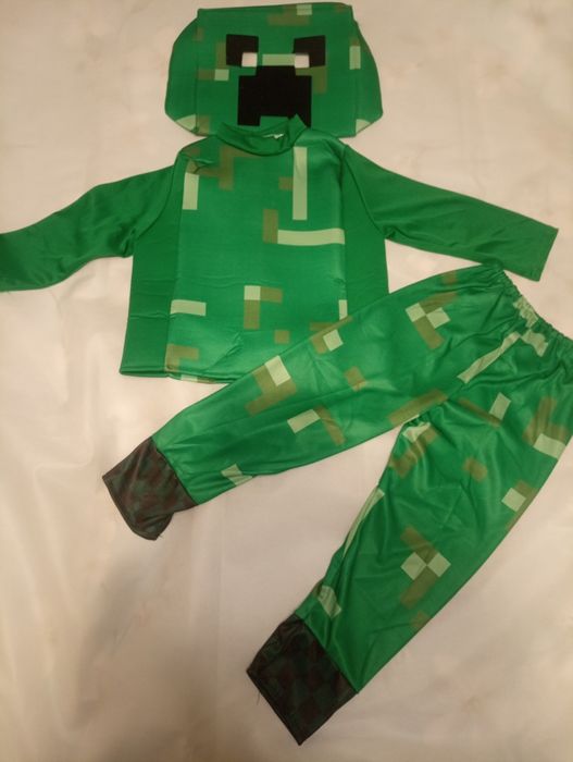 Strój przebranie kostium Minecraft Creeper roz L