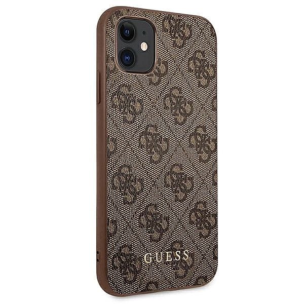 Etui Guess 4G Metal Gold Logo na iPhone 11 / Xr 6,1" - brązowe