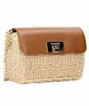 MONNARI Stylowa Torebka Damska Słomiana Koszyk Crossbody Lato Klapka