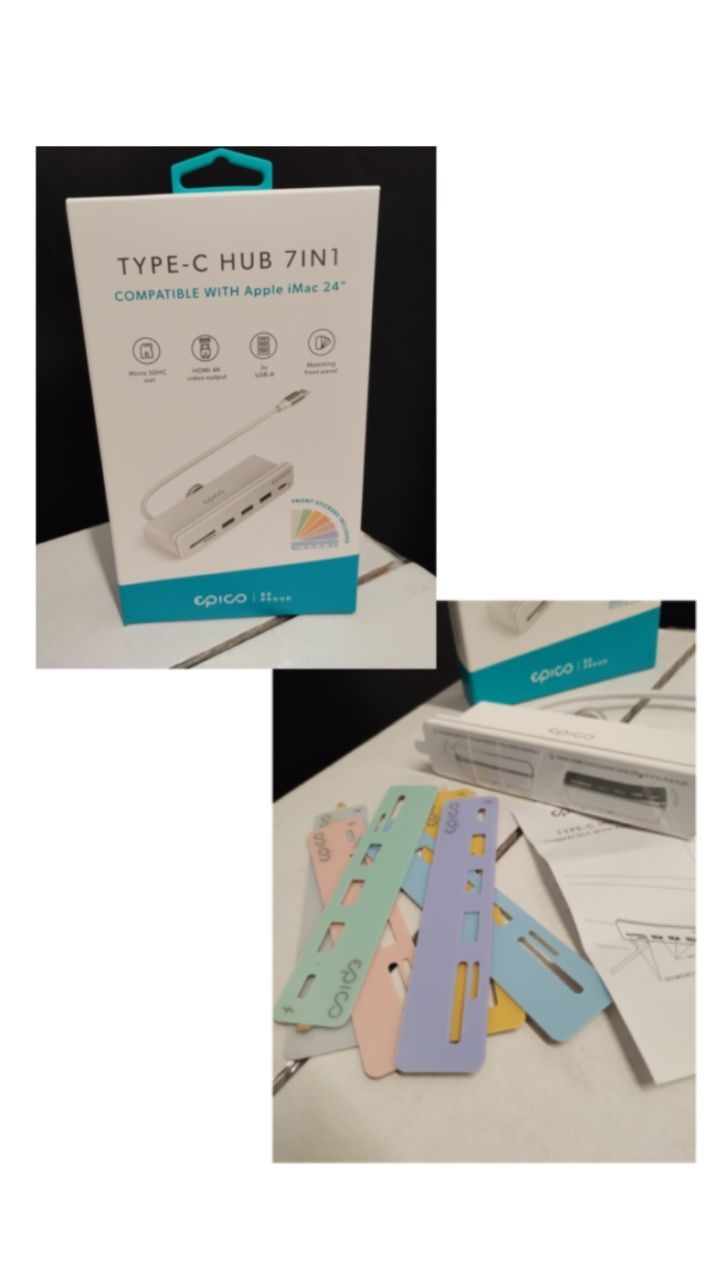 Epico Type-C Hub 7 in 1 - Przejściówka USB-C do iMac