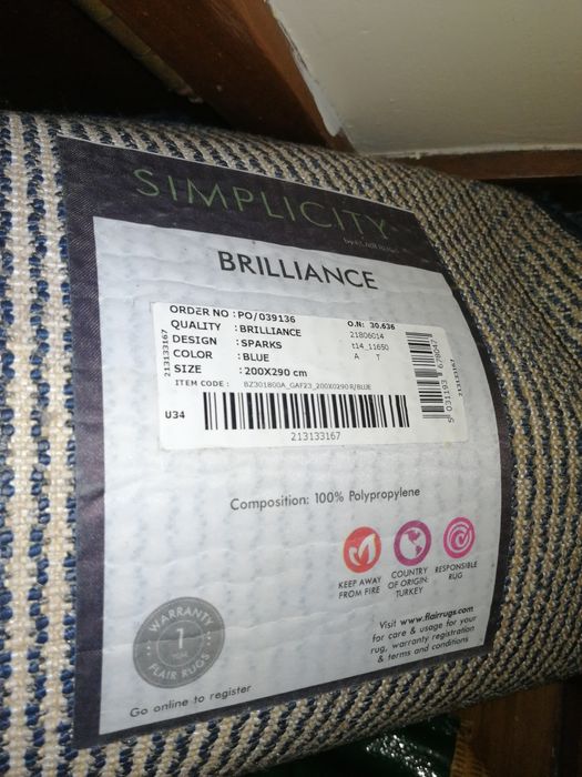 Tapete Brilliance Sparks Azul Flair Rugs  200 X 290 cm