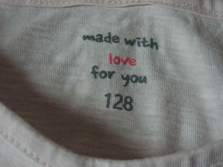 bluzeczka z krótkim rękawem - rozmiar 128