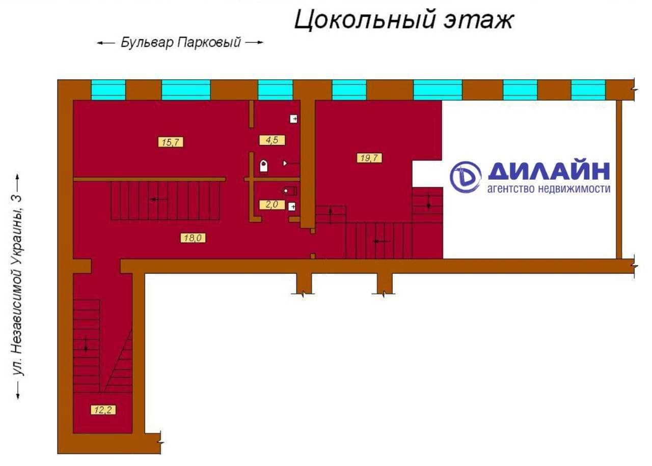 Трёхэтажное помещение в центре, рядом с проспектом Соборный