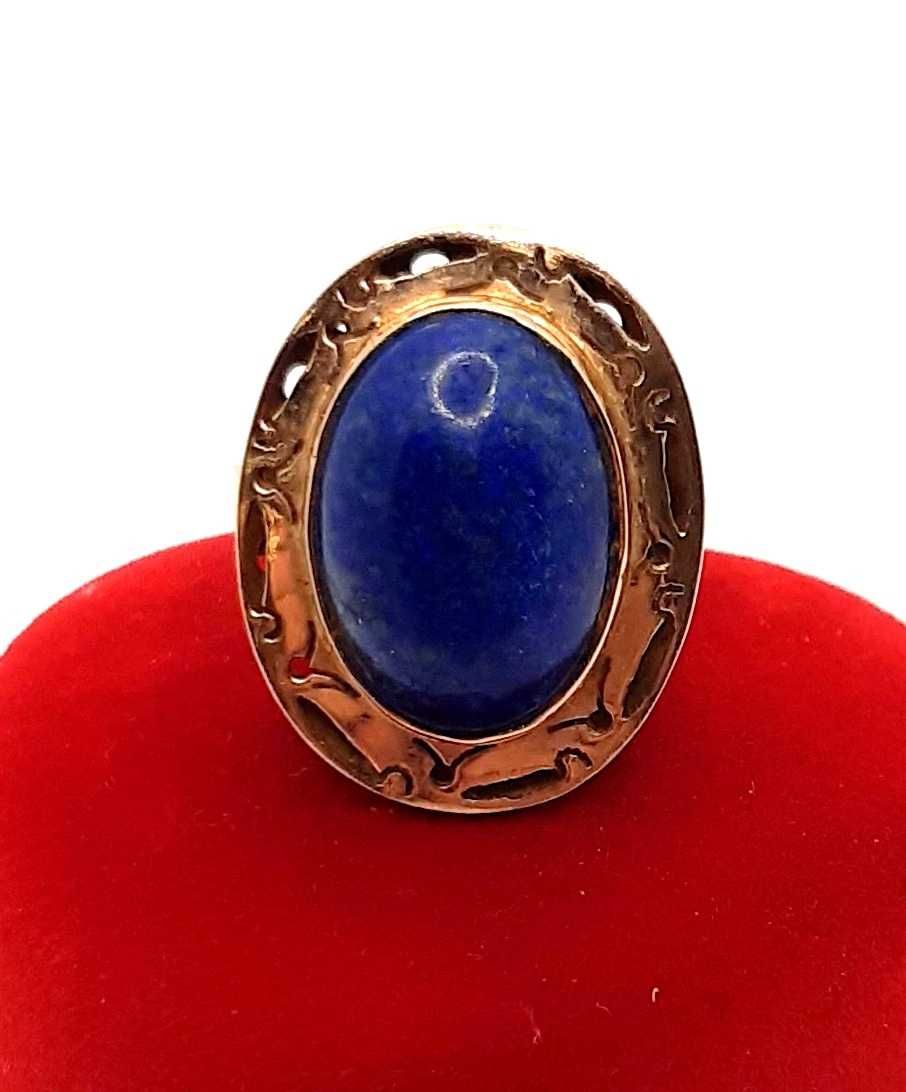 Złoty pierścionek Lapis Lazuri PR.585 W:7,22gr R.24 InterSKLEP