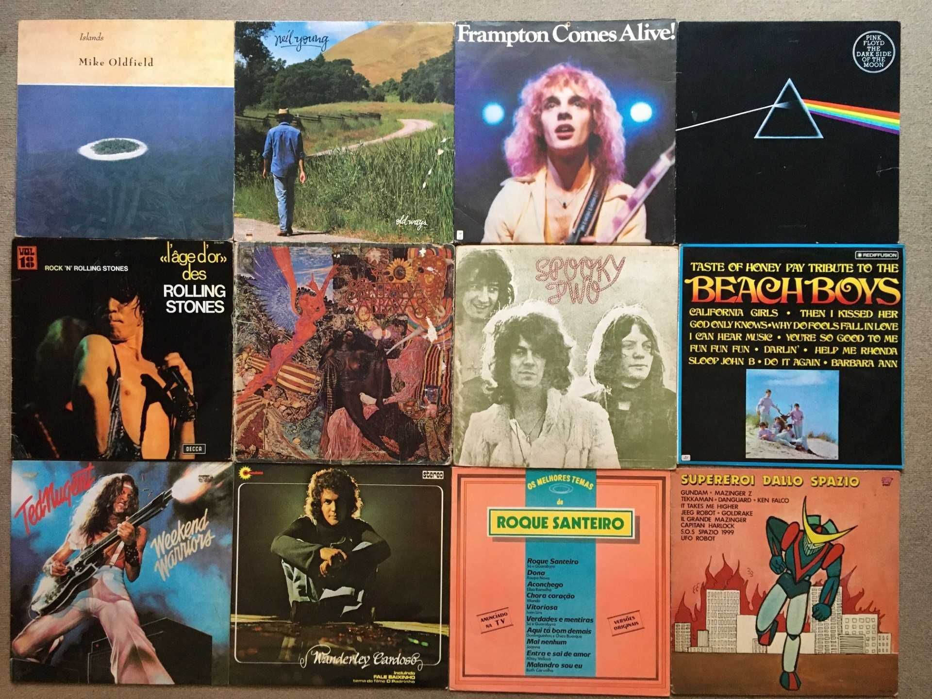 Lote de 90 capas discos de vinil - LPs singles capas interiores