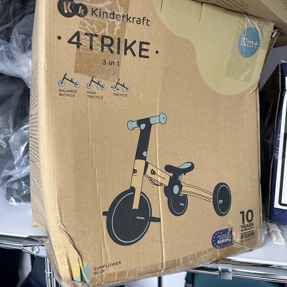 Kinderkraft 4trike rowerek 3w1 żółty