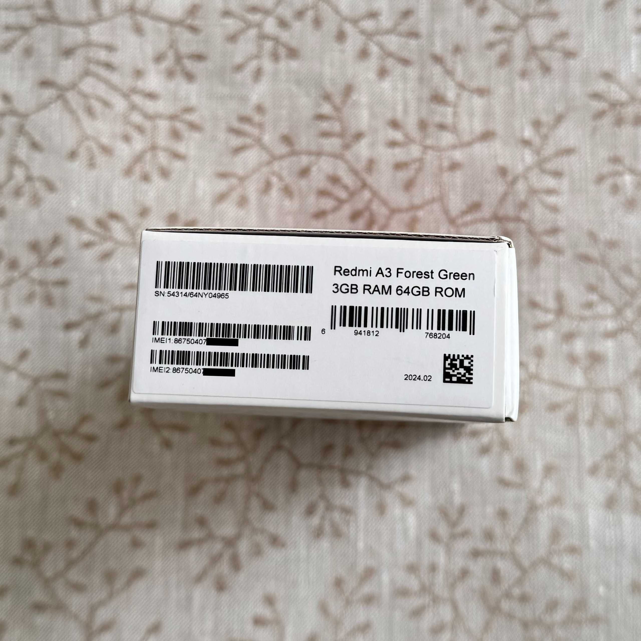 Смартфон Xiaomi Redmi A3 3GB 64GB Forest Green UA UCRF 23129RN51X