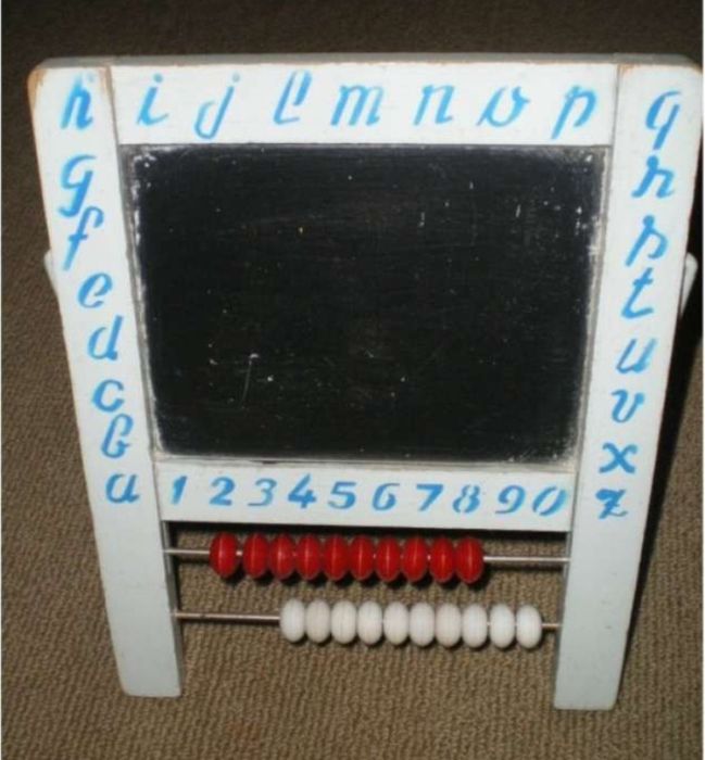 Quadro didático com ardósia - anos 60