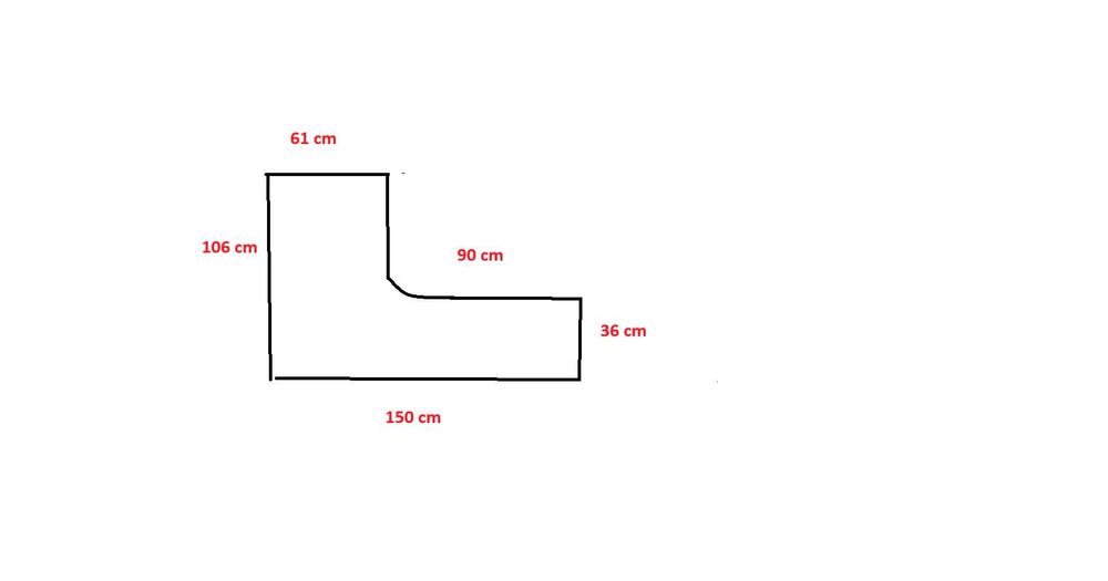 biurko rogowe 150 cm x106 cm