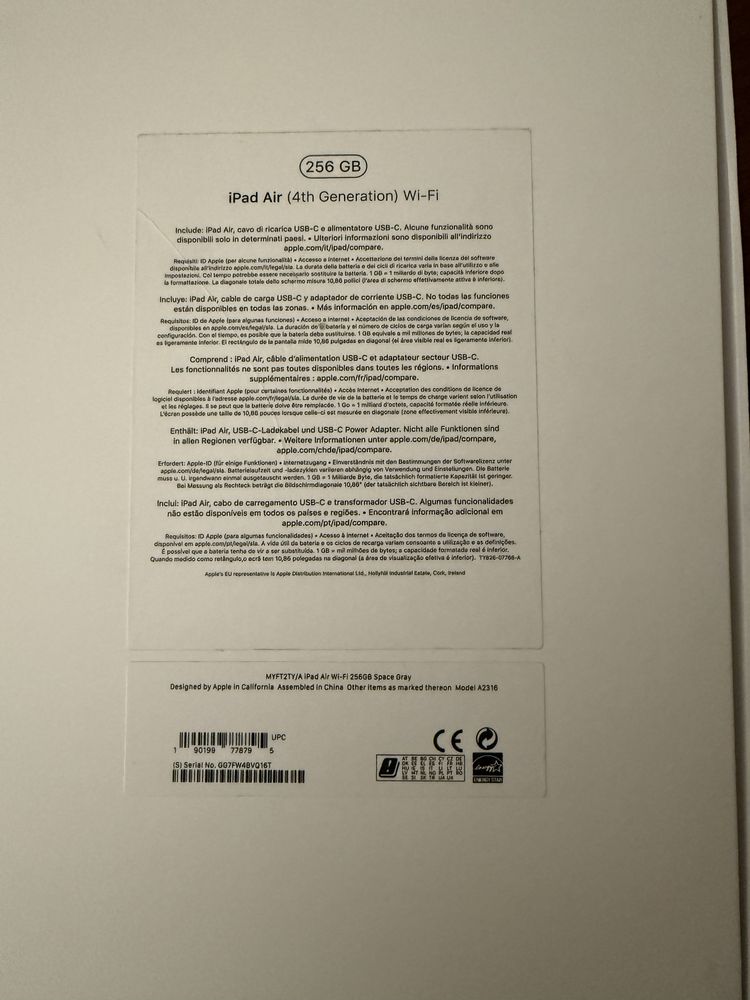 iPad Air 4.ª Geração | 256GB Wi-Fi | Impecável + Acessórios