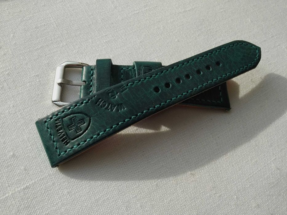 Pasek skórzany do zegarka Vintage 22 mm - Full Grain