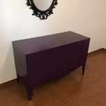 IKEA - Movel roxo, Televisão ou aparador, espelho e caixote do lixo