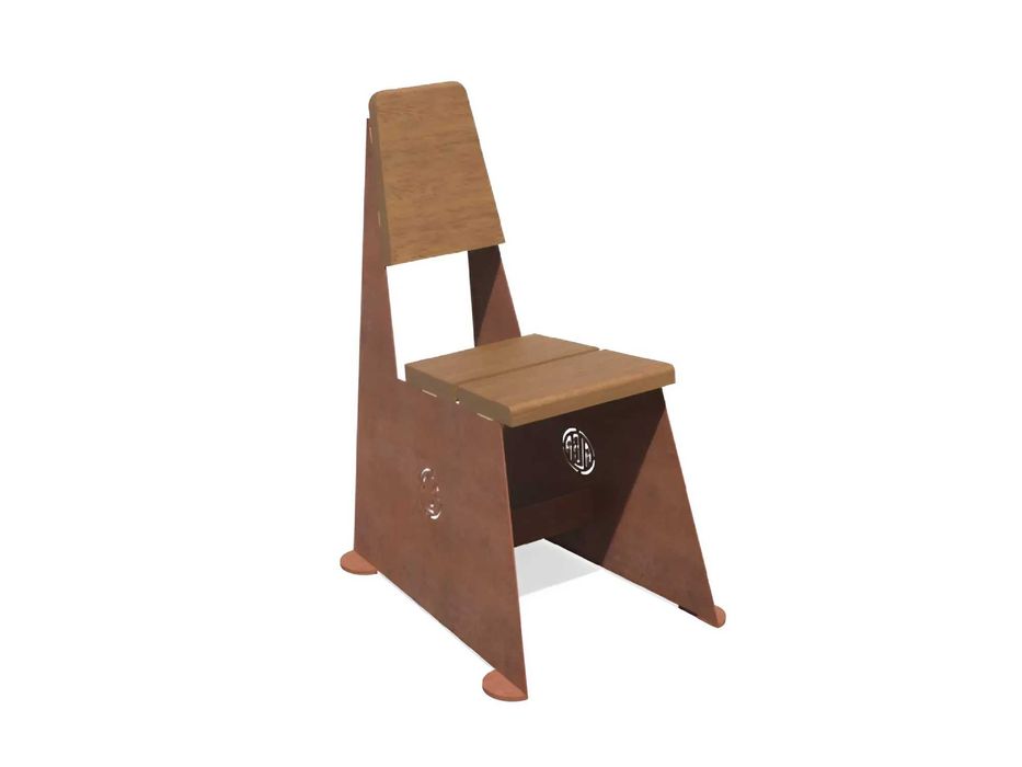 Braseiros + Cadeiras em Aço Corten - Conjunto Zig