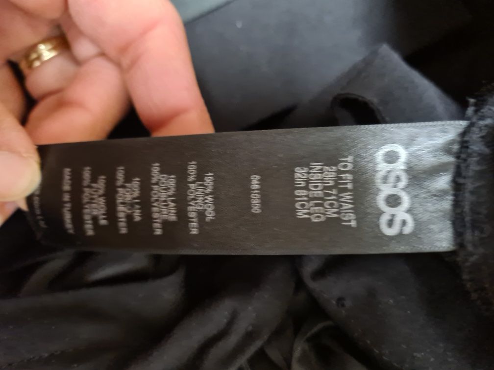 Spodnie Asos,  100% wełna, eleganckie, na wiosne