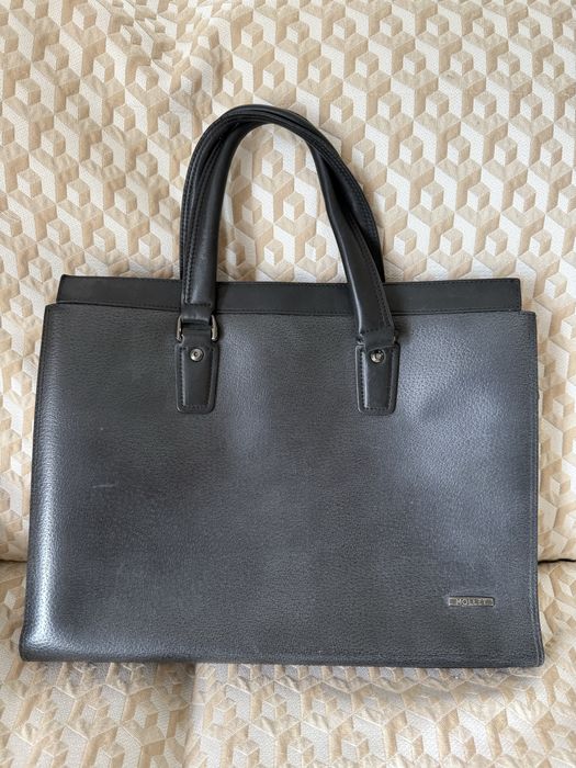 Класичний діловий портфель для документів, шкіра, гарний стан