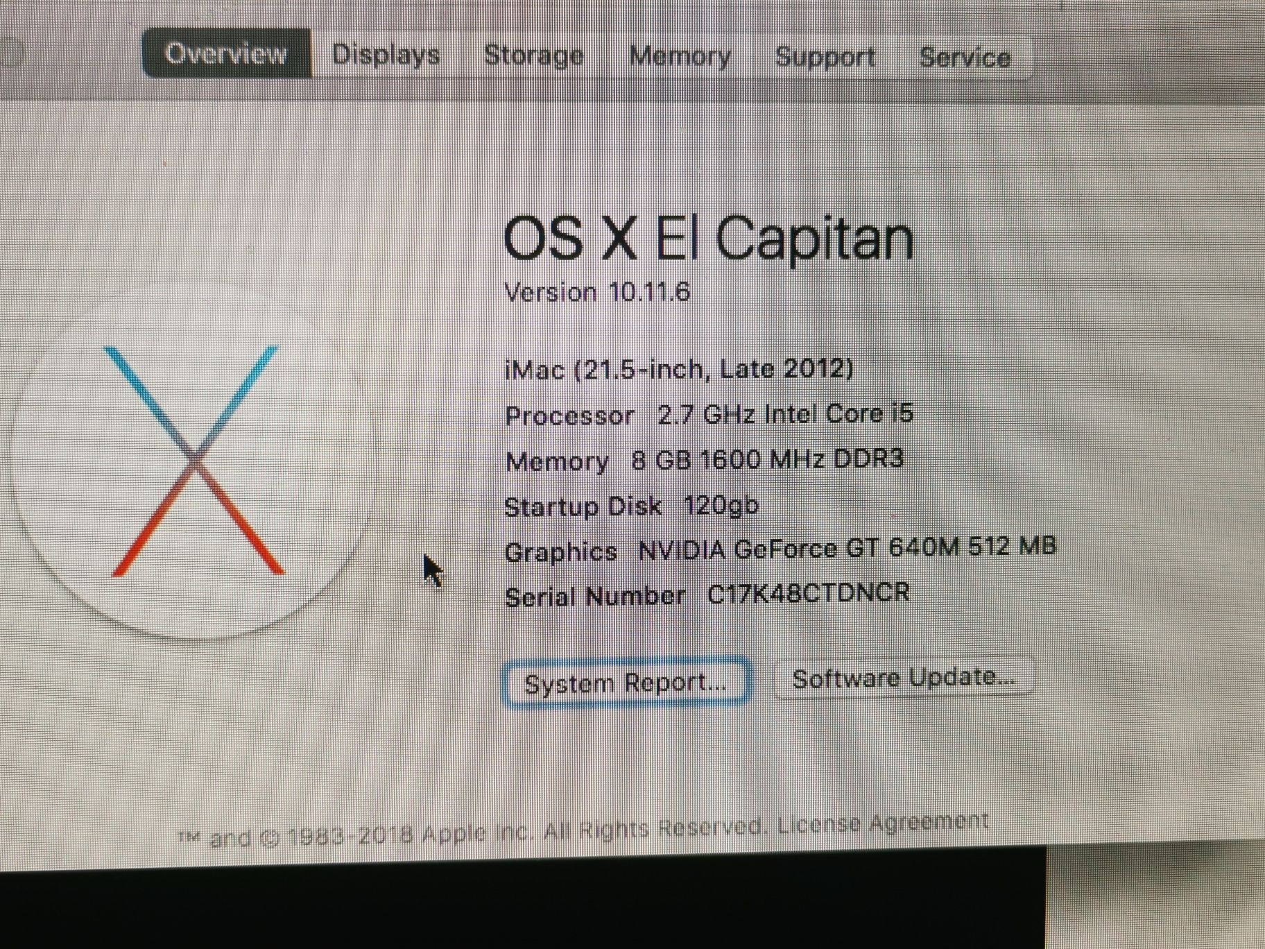 Продам iMac i5 2012 8Гб ОЗУ, 1 Тб. hdd.