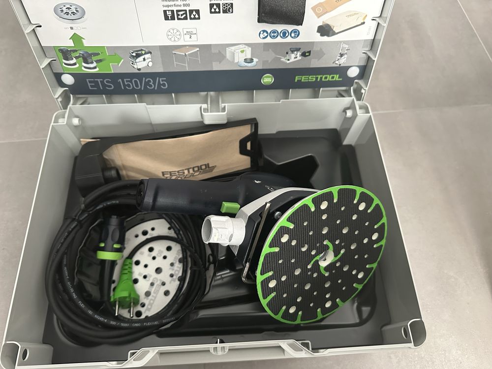 Szlifierka FESTOOL 150/3 EQ PLUS - nowa / caly zestaw