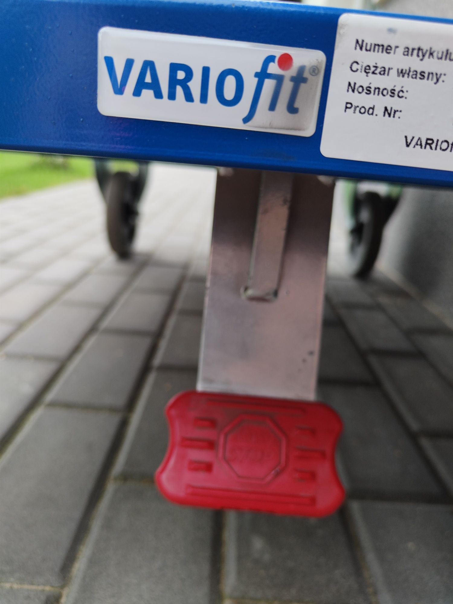 Wózek platformowy transportowy z poręczą VARIO fit magazynow platforma