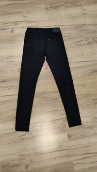 Czarne spodnie damskie skinny h&m, rurki,