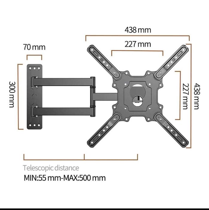 suporte de tv  de 14 a 55 polegadas   Instalação incluída