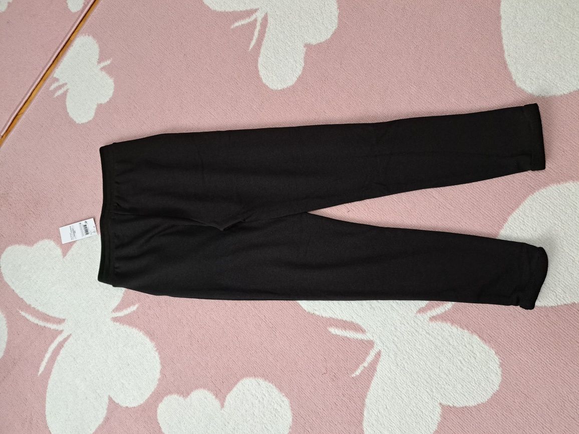 Nowe czarne dresy/jegginsy nieocieplane spodnie 140/146-152