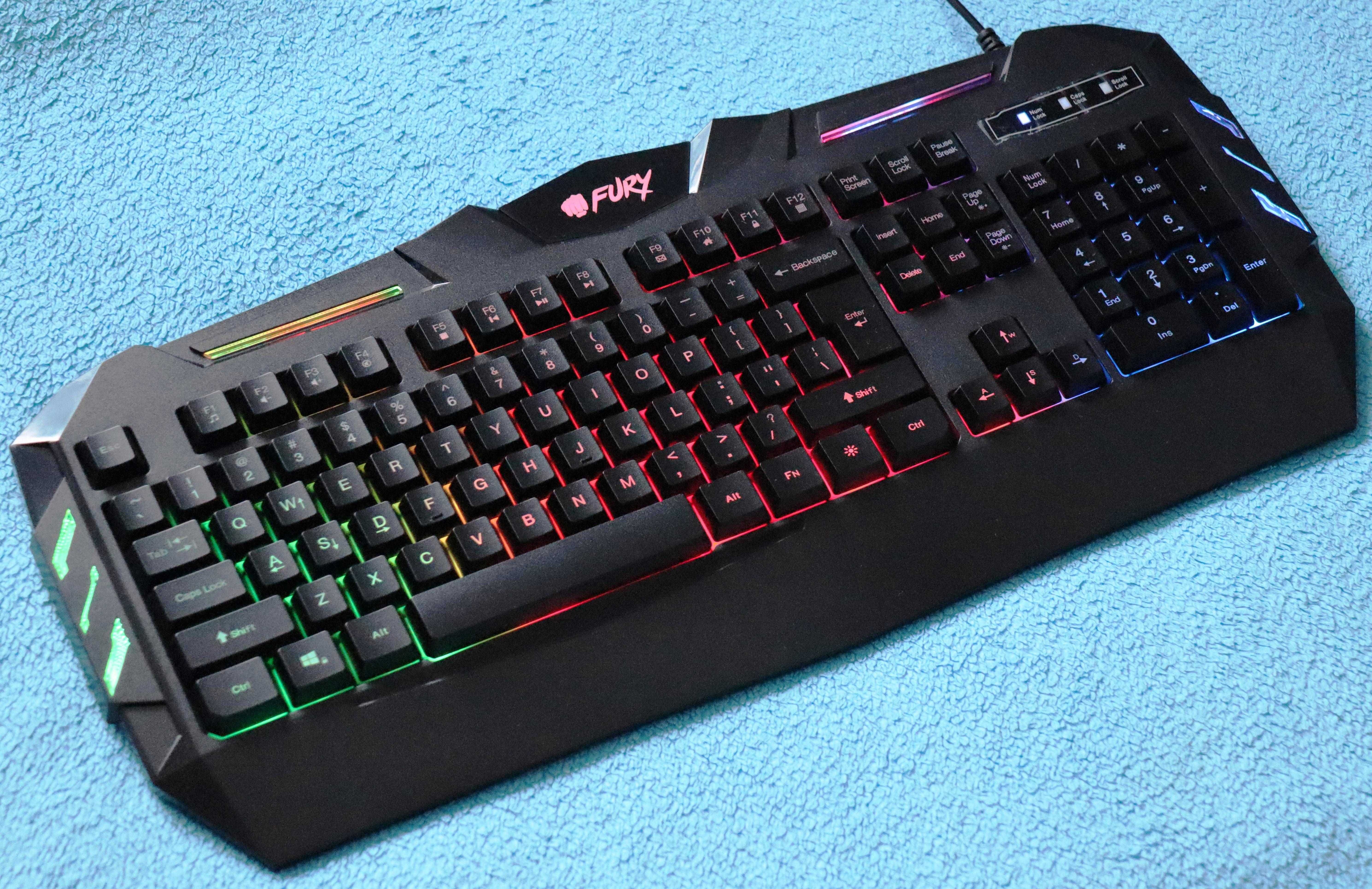Klawiatura Fury Thunderstreak gamingowa podświetlana gamerska