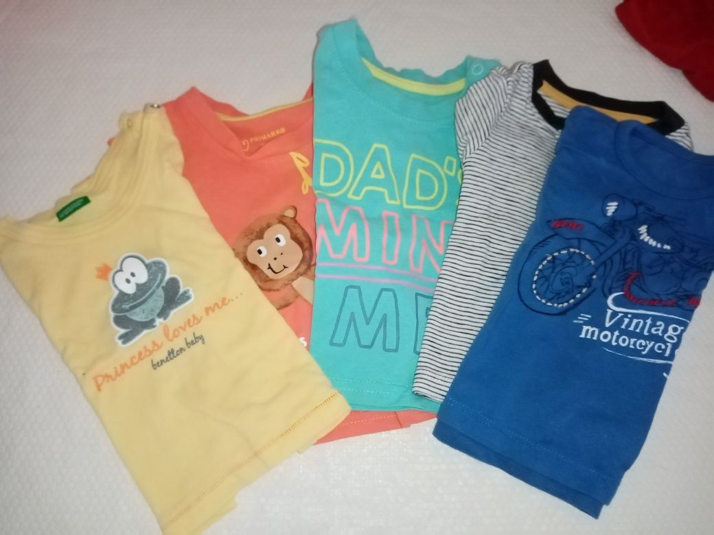 Conjunto de 5 T. Shirts, 1/3 meses