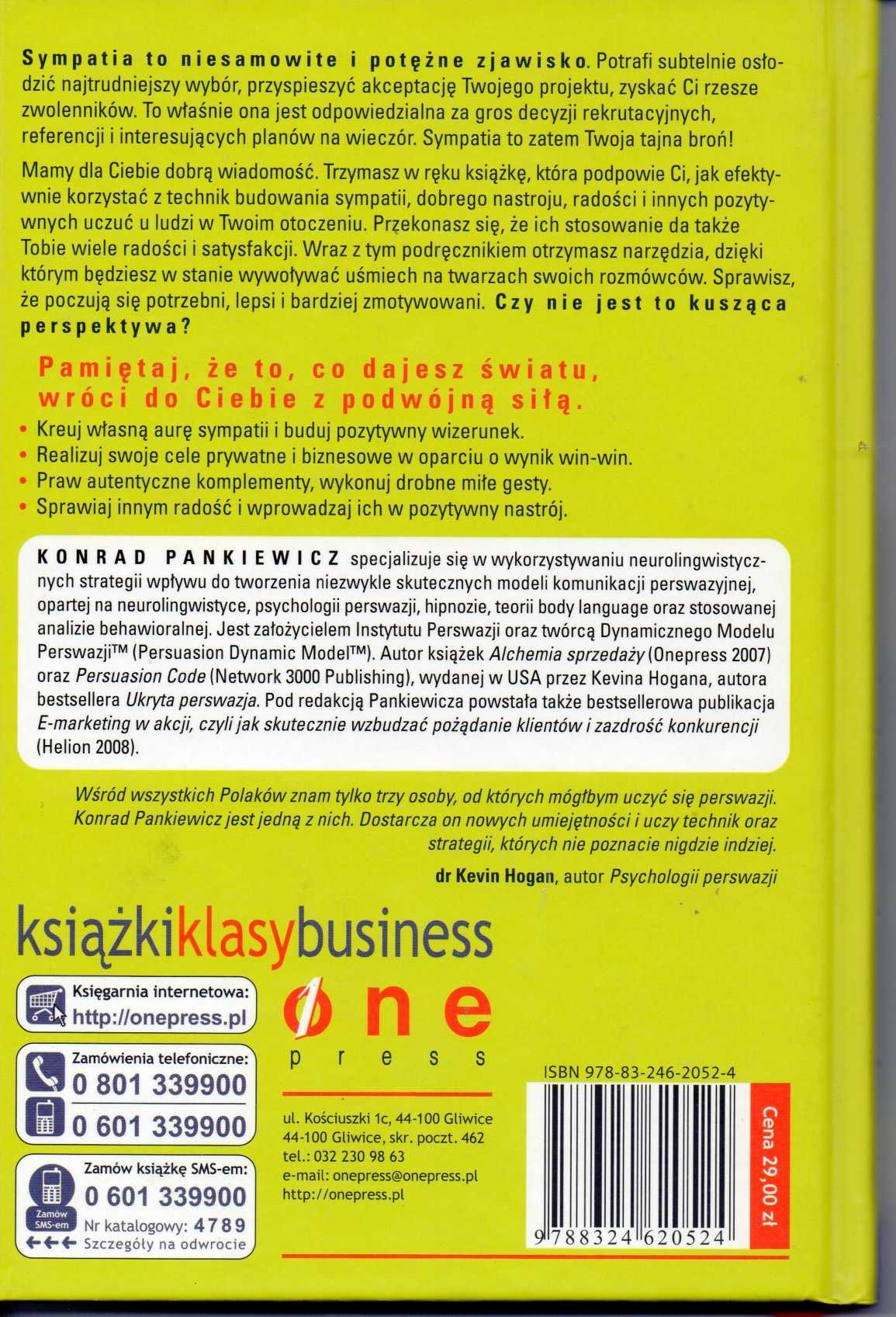 książka Sympatyczna perswazja - Konrad Pankiewicz