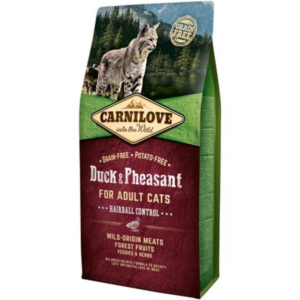 Сухий корм Carnilove Cat Adult Duck & Pheasant Hairball Control 6 кг