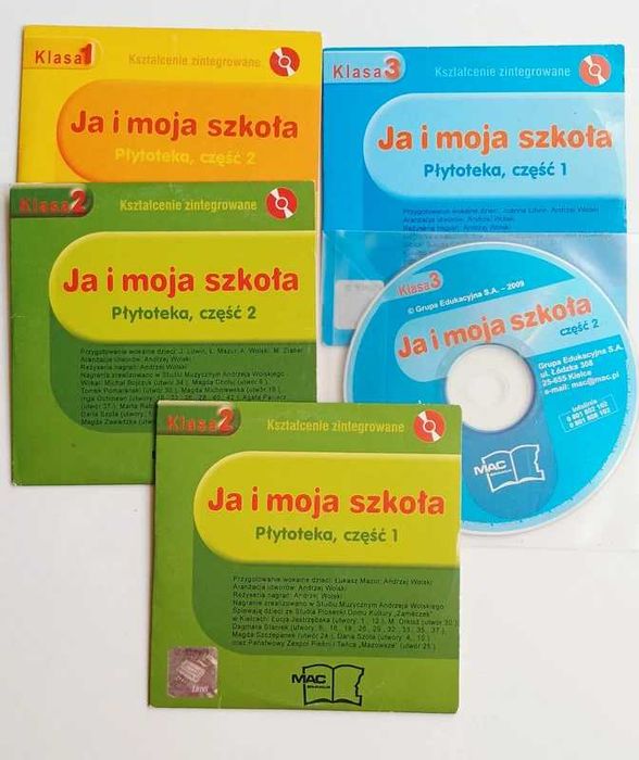 Muzyka zestaw 5 płyt CD klasa 1 2 3 Mac Ja i moja szkoła edukacja