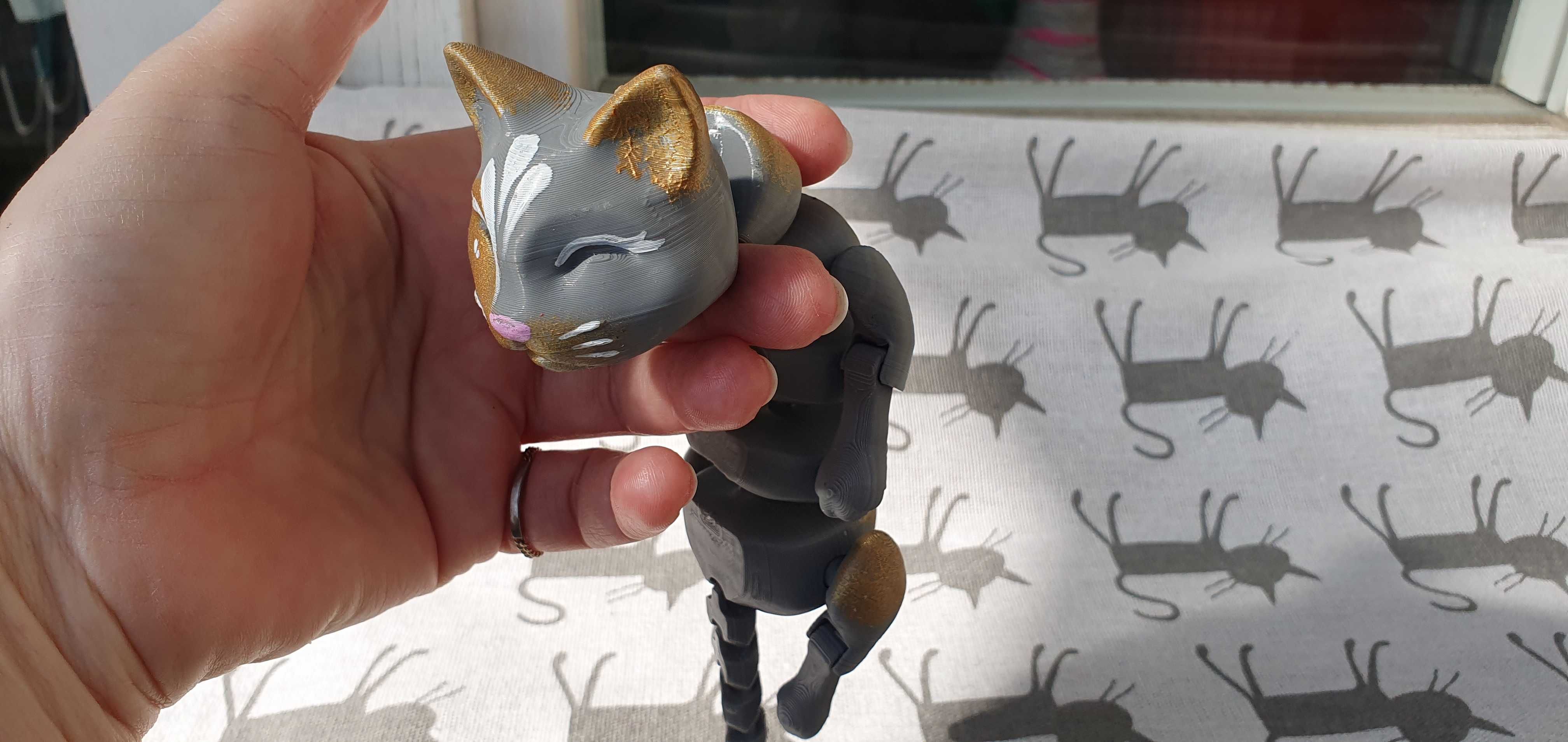 Wspaniały szary kot, druk 3D. Idealny prezent.
Nowy.