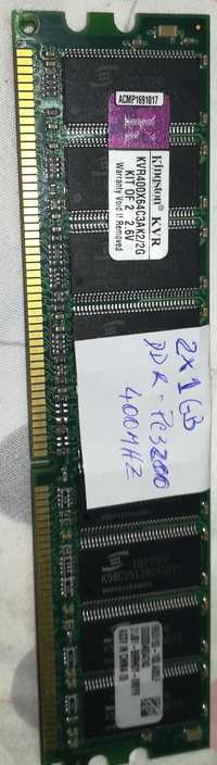 DDR PC3200 - 2 x1 GB DDR 2RX8 PC3200/400MHZ