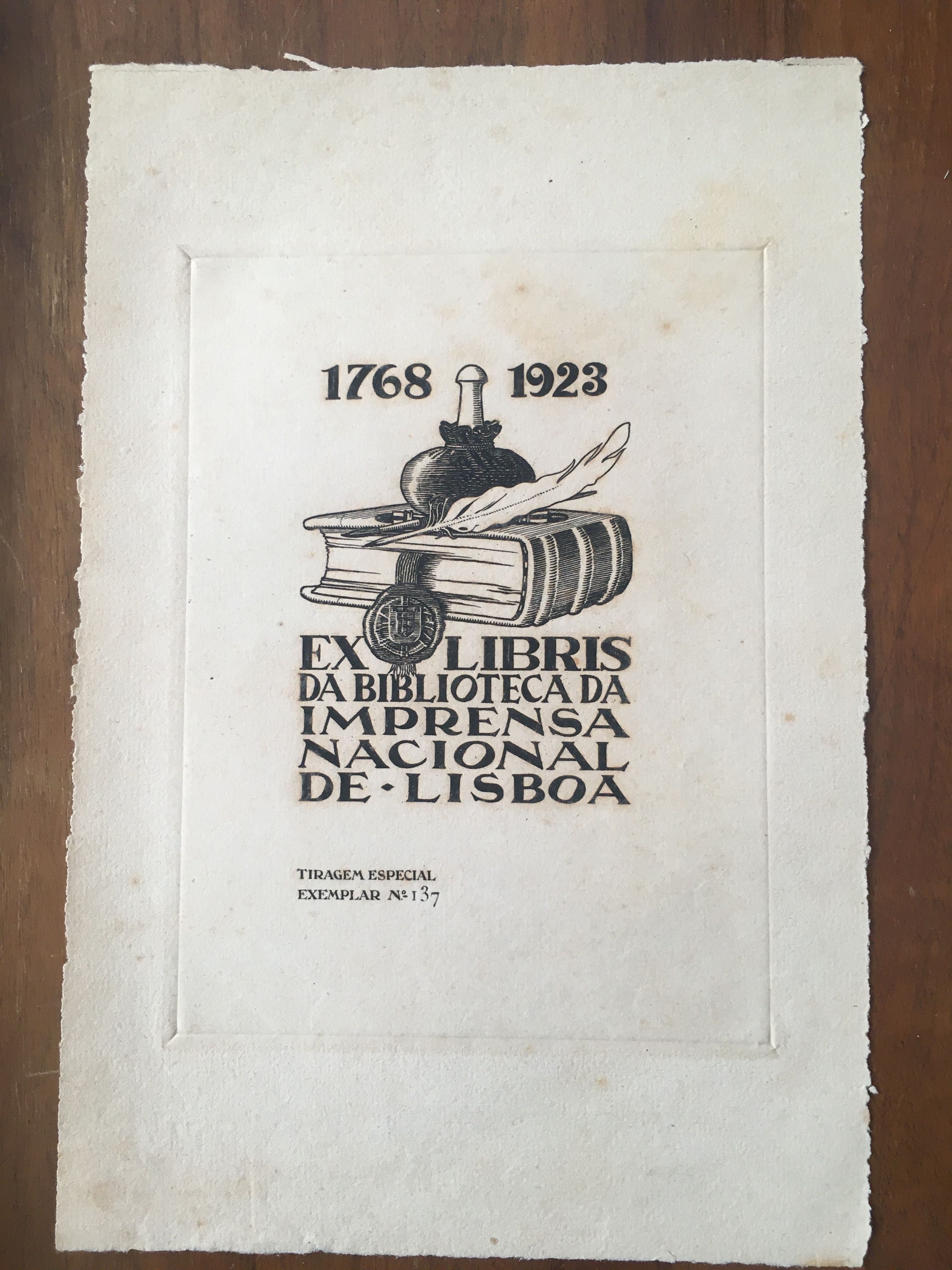 Primeira Exposição de Ex-Libris em Portugal (Peça de Coleção)