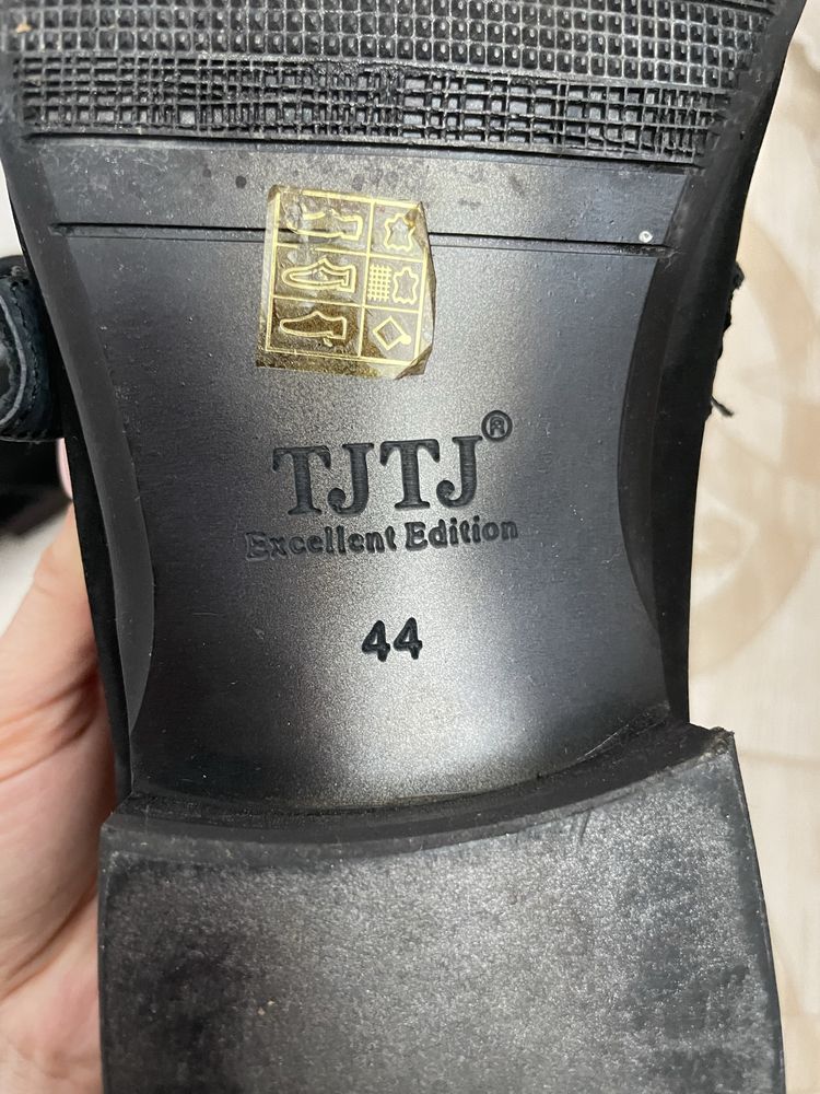 Чоловічі замшеві туфлі 44 чорні