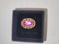 Złoty pierścionek z rubinem - stary piękny wyrób - skup złota