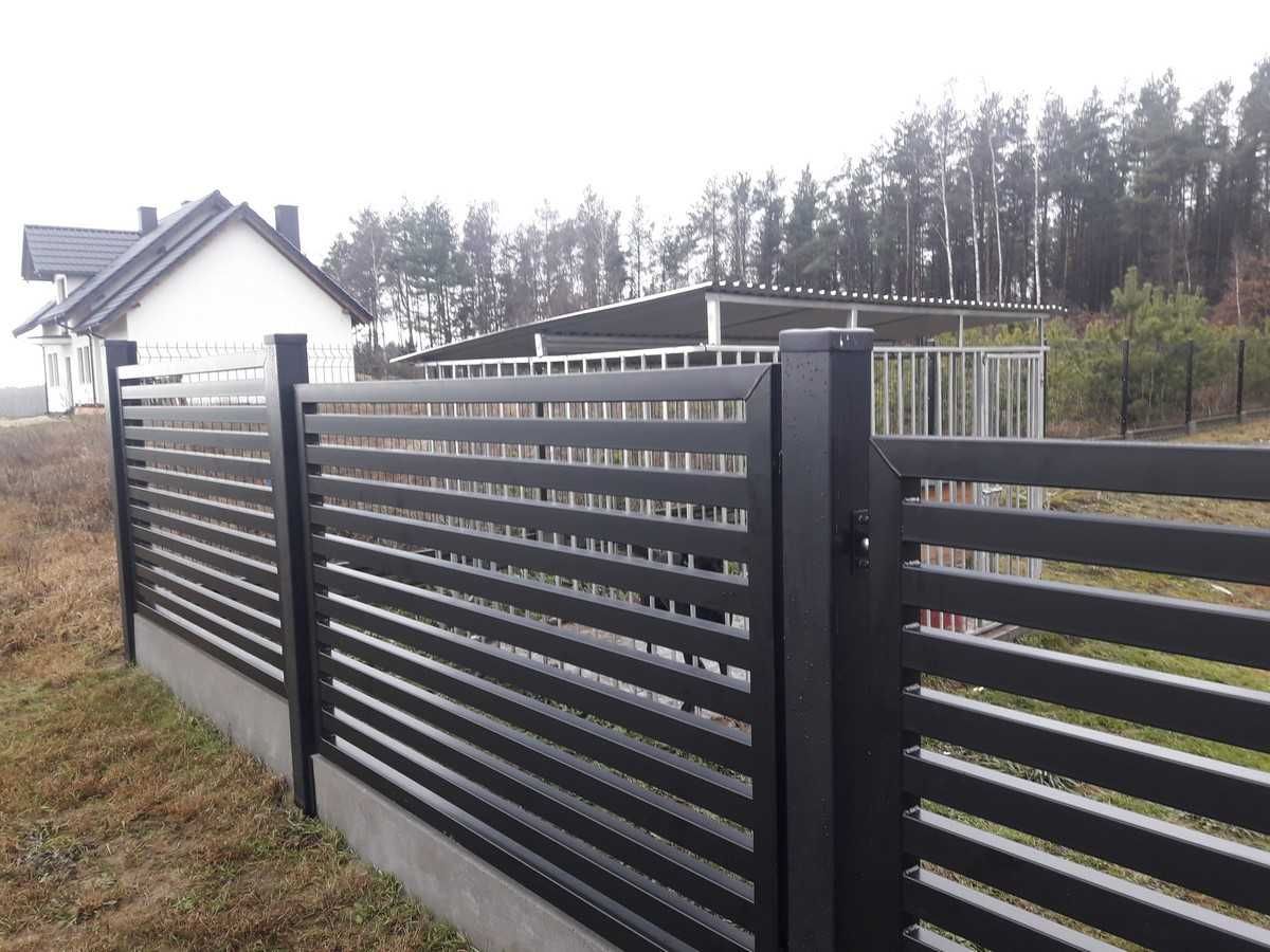 Ogrodzenie 3D brama dwuskrzydłowa przesuwna furtka przęsło Palisada
