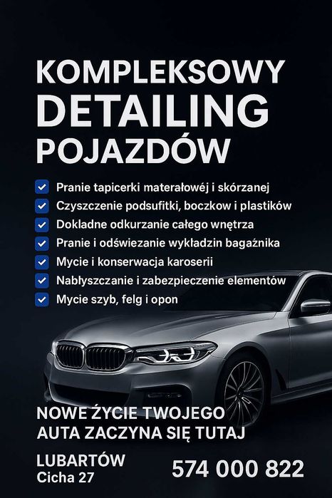 NOWOŚĆ! Kompleksowy Detailing pojazdów