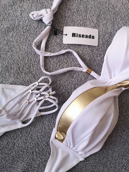 Strój kąpielowy dwuczęściowy damski biały r.M NOWY!