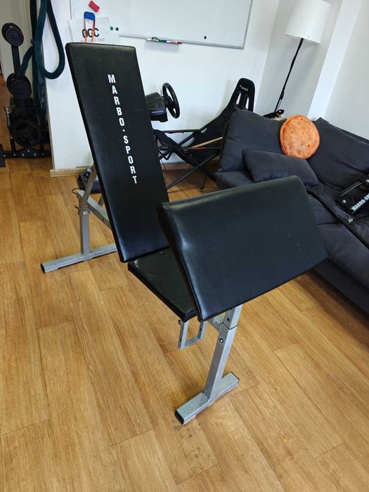 Duży zestaw - ławka regulowana, wyciąg, modlitewnik, prasa, siłownia