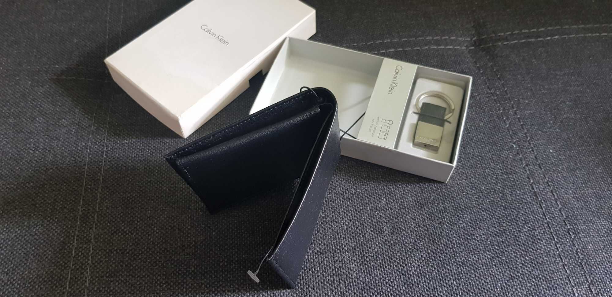 Portfel skorzany Calvin Klein z dodatkiem na klucze