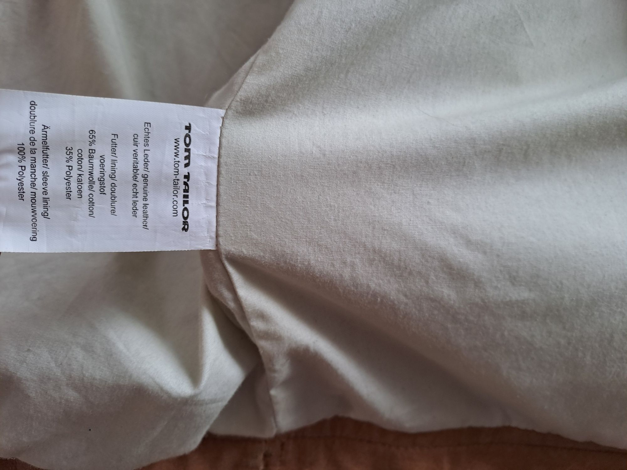 TOM TAILOR XL/XXL oryginalna skóra naturalna brąz camel jak nowa