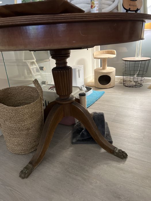 Mesa Redonda  de madeira  Diamenteo  1m