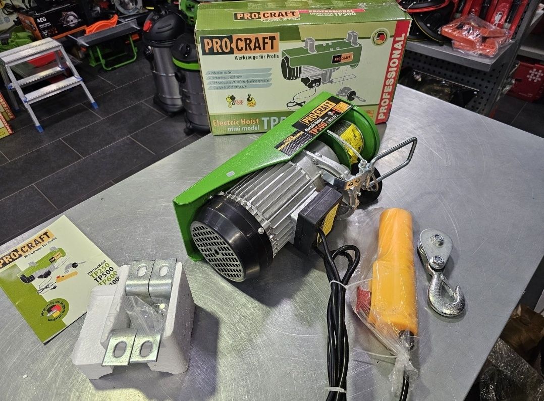 Подъемник Тельфер ProCraft TP500 Электрический 500кг 20м Гарантия 36м
